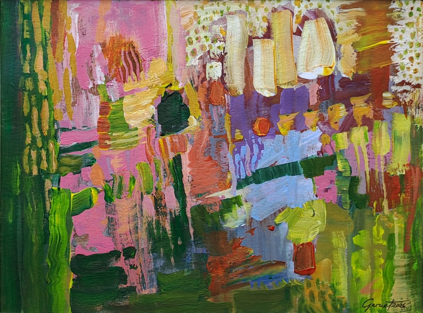 Peinture abstraite réalisé en Ariège par l'artiste peintre